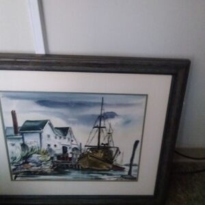 Vintage Wharf Watercolor